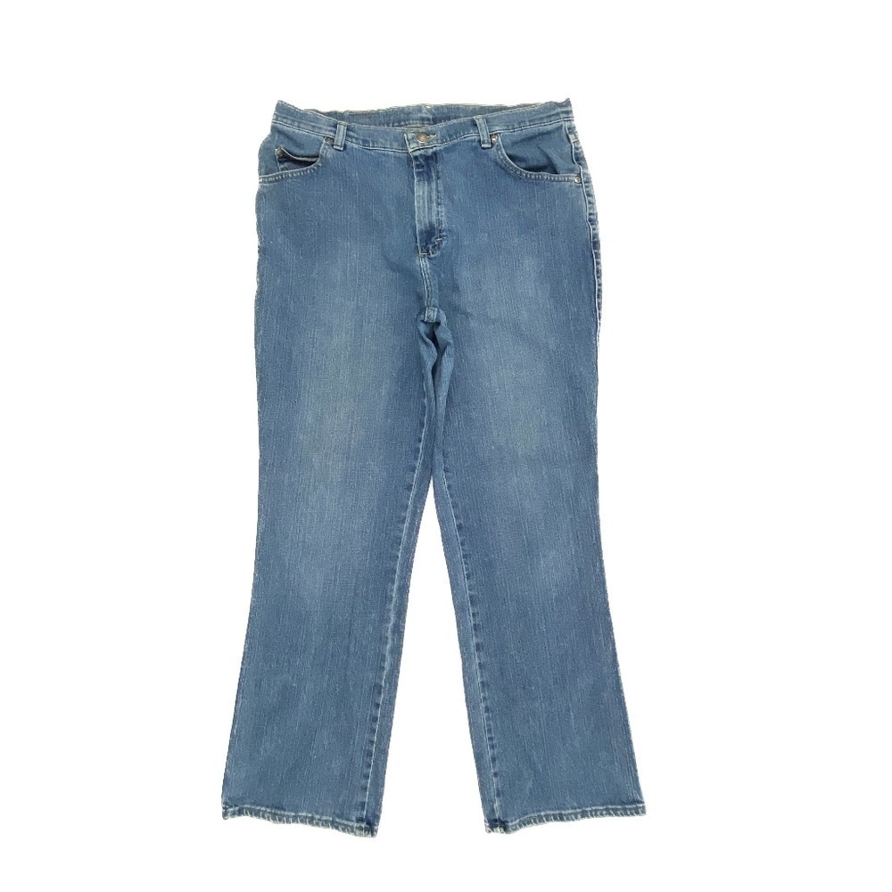 Lee Bootcut‎ Women's size 16 Short Medium Wash Blue Denim Jeans